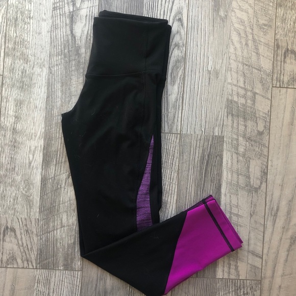 Old Navy Pants - Old Navy Black and Purple Active Leggings